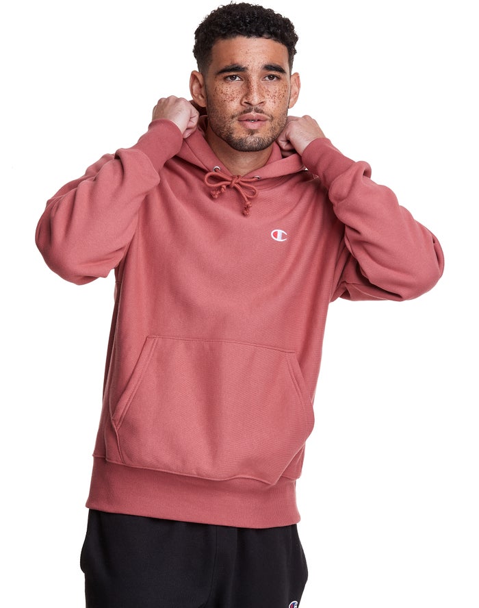 Champion Hoodie Heren - Koraal - Reverse Weave All Over Print ( 038571-ZCS )